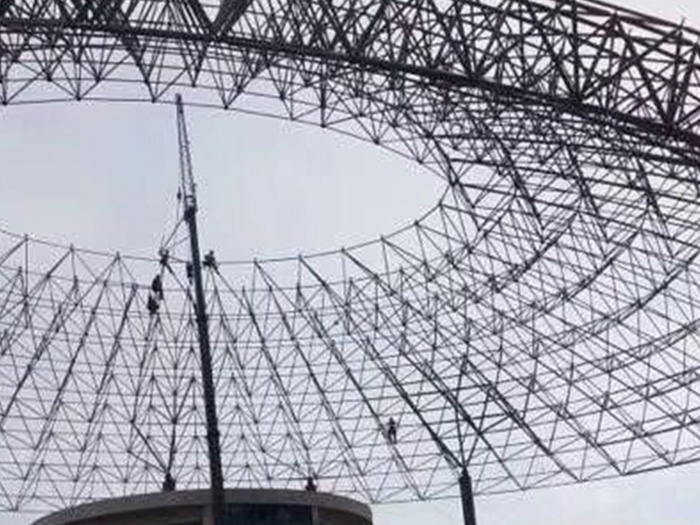 灯塔篮球馆球形网架厂家价格